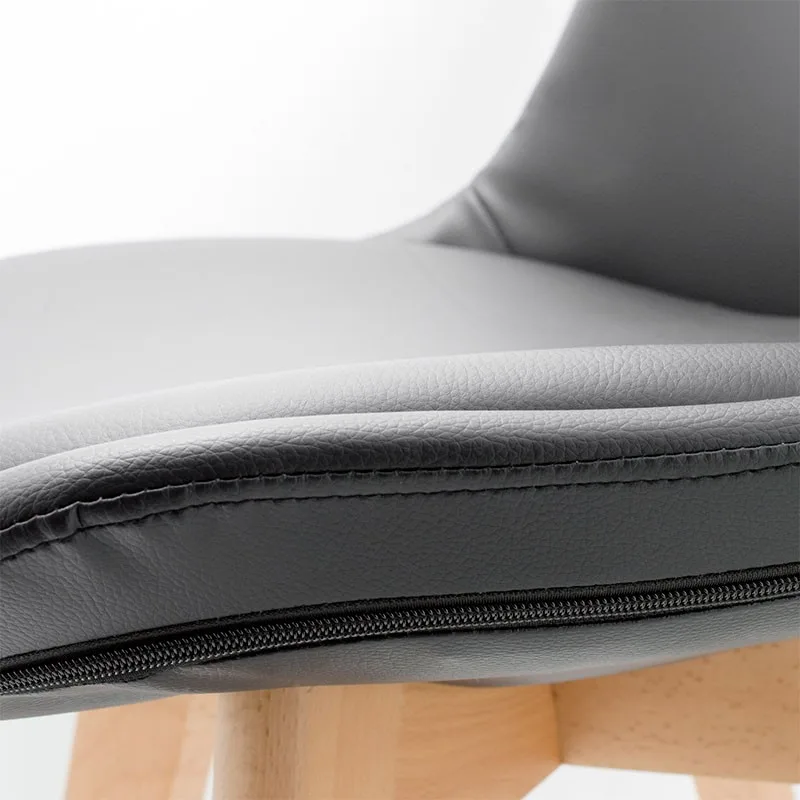 CHAISE AVEC PIEDS EN BOIS DE HÊTRE MODÈLE PCX602B NOIR GASOLINE - miniature 3 - Zenkaa