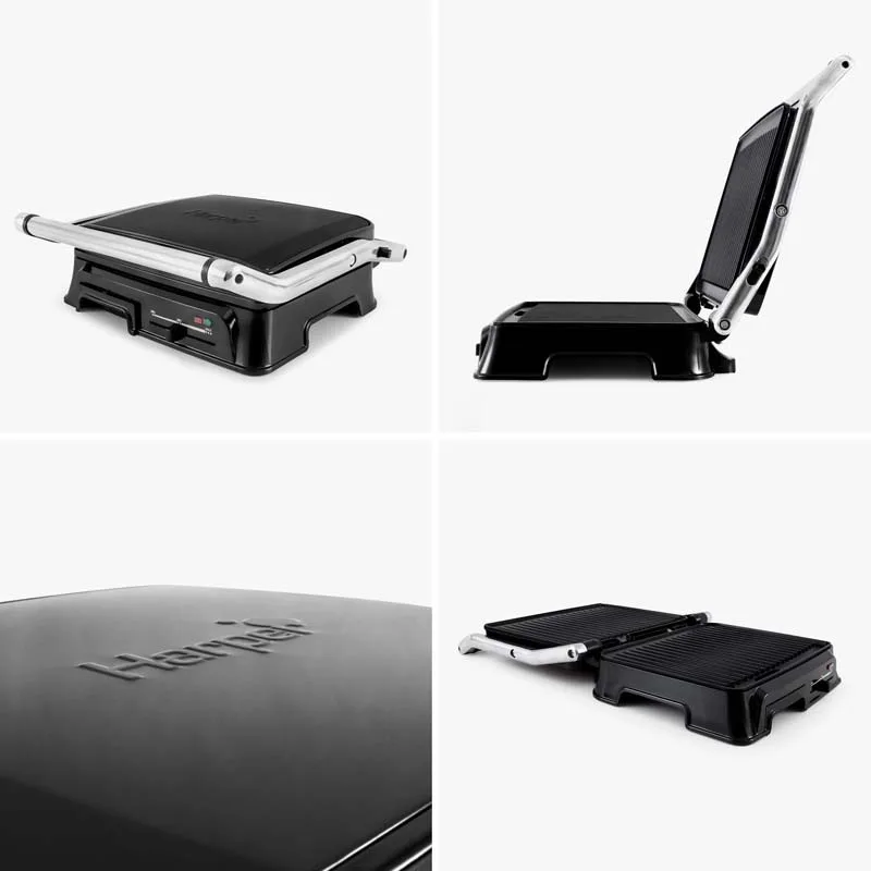 Harper - XGRILL_BLACK - Noir - Grille-viande - 2000 W - Ouverture 180° - miniature 2 - Zenkaa