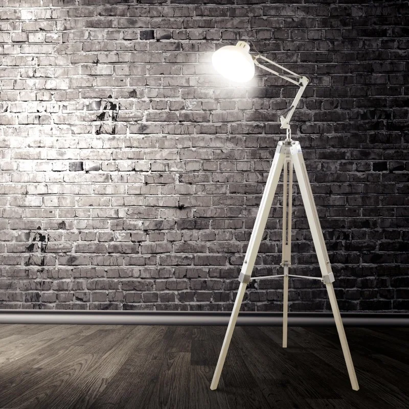 Gasoline - OFFICE_P_170_PURE - Blanc - Lampadaire décoratif - Bois et métal - Hauteur 170 cm - miniature 9 - Zenkaa