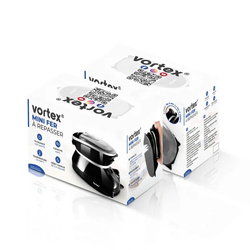 Vortex - IRON LITE BLACK - Noir - Mini fer à repasser vapeur - 436W - Format voyage - miniature 7 - Zenkaa