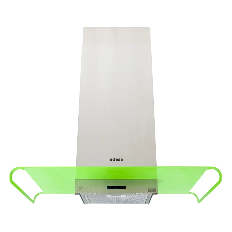 Edesa - POP-DECO - Silver et vert - Hotte murale design 430 m³/h - Classe A+ - 170 W - Zenkaa