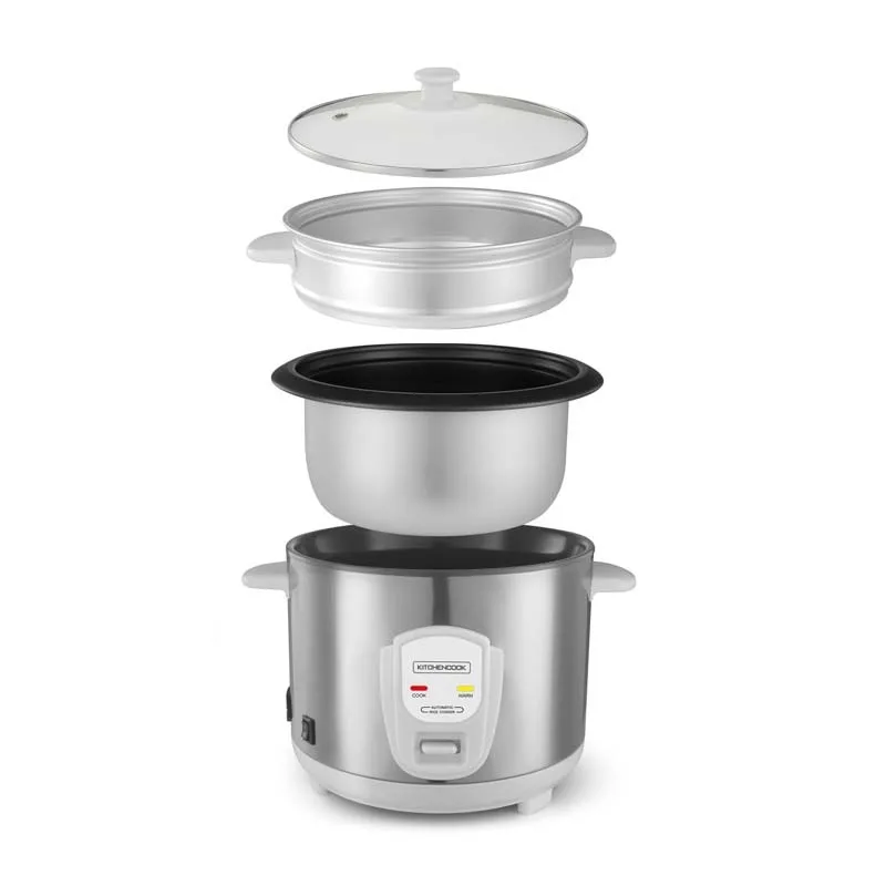 Cuiseur à riz 1.8L avec cuve métal et panier vapeur  JAPAN X Kitchencook gris - miniature 2 - Zenkaa