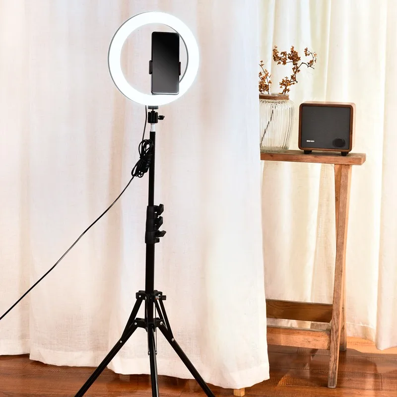 Selfie sur pied avec anneau lumineux et support téléphone RL10 Wi Light - miniature 3 - Zenkaa