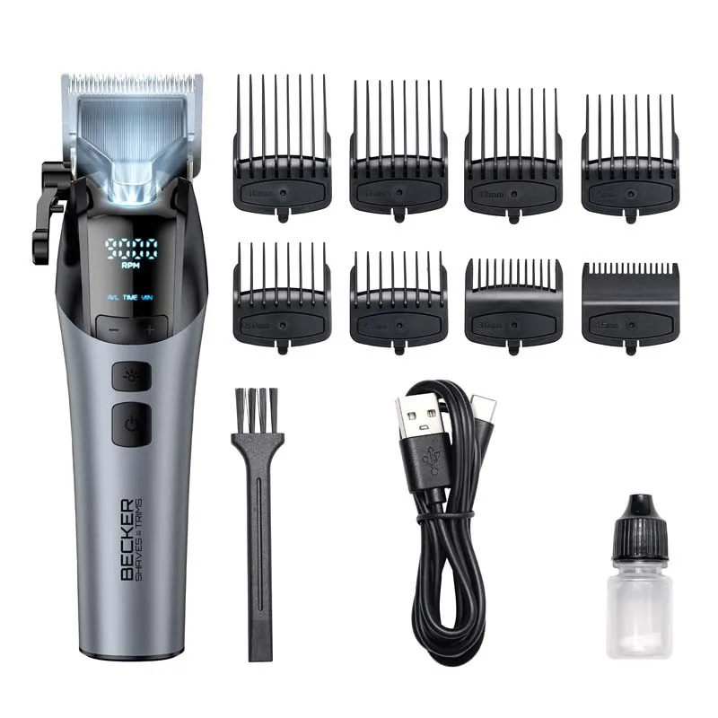 Tondeuse pro métal à éclairage LED - 8 hauteurs de coupe - X Strim Grey Becker - miniature 2 - Zenkaa