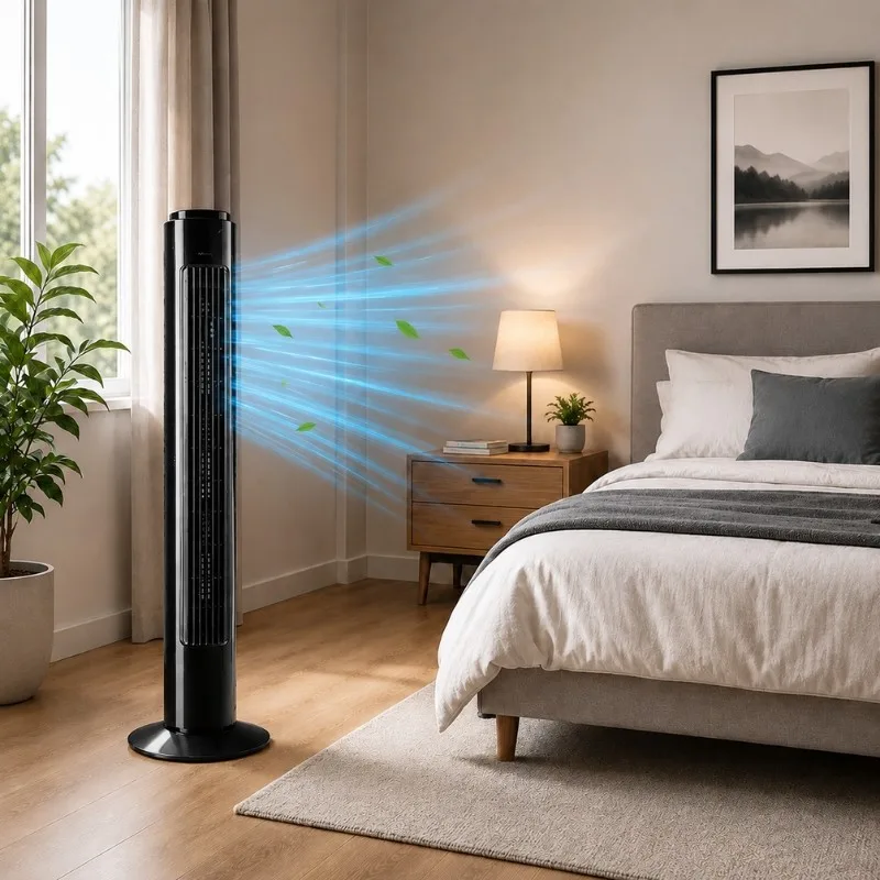Ventilateur Colonne Silencieux 74 cm – Noir 50W - miniature 2 - Zenkaa