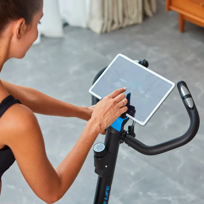 Fit For Life BE BIKE V5 Connecté Black - Vélo d’Appartement Connecté - Application Fitness - Écran LCD - Capteurs Cardiaques - miniature 8 - Zenkaa