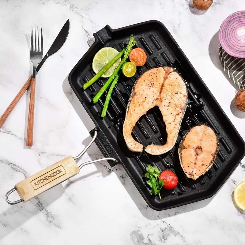 Kitchencook - GRILL3521A TFI - Grill rectangulaire fonte émaillée 35×21 cm - Tous feux induction - miniature 2 - Zenkaa