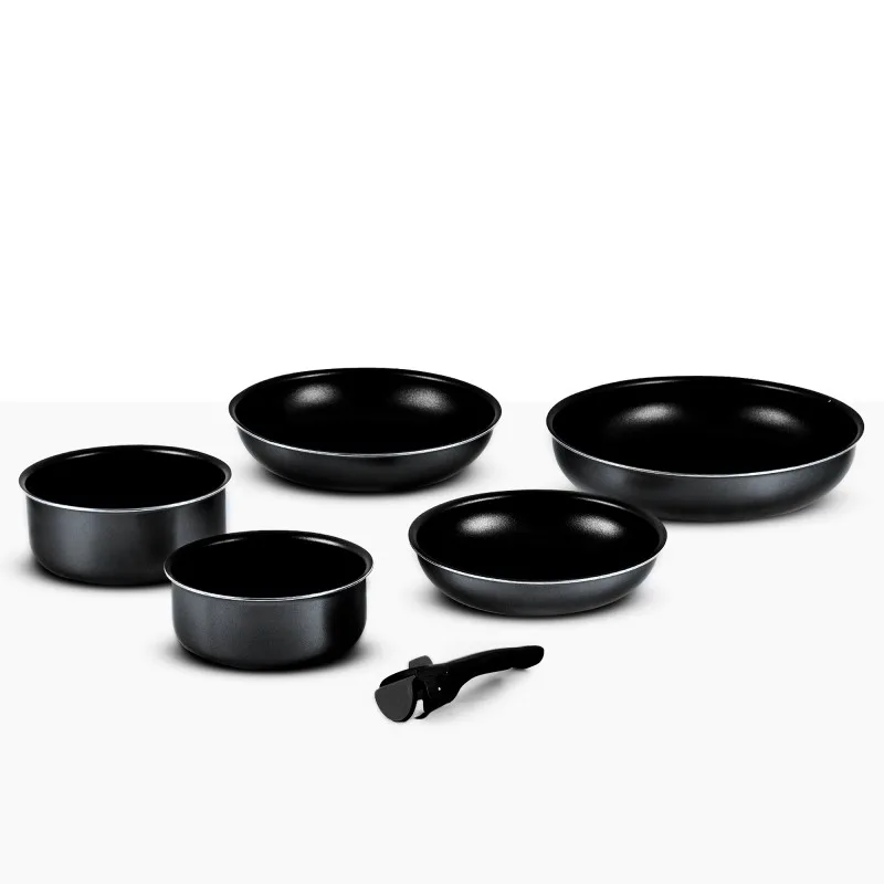 Batterie de cuisine aluminium anti adhésif 6PCS tous feux induction DEEP6 KITCHENCOOK - miniature 4 - Zenkaa