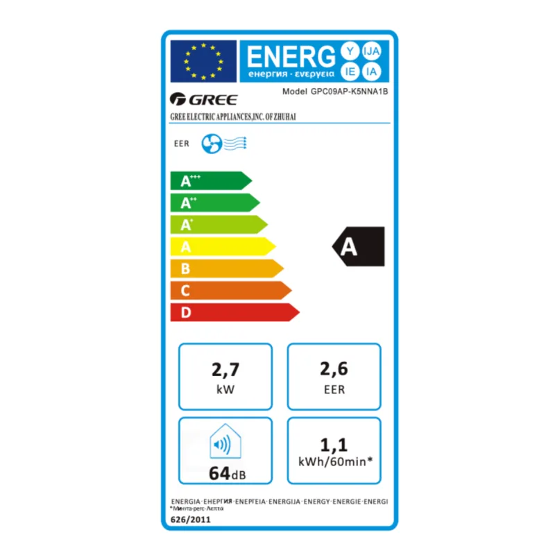 GREE - Climatiseur mobile - Wi-Fi - 2,7 kW - 9212 BTU - miniature 7 - Zenkaa