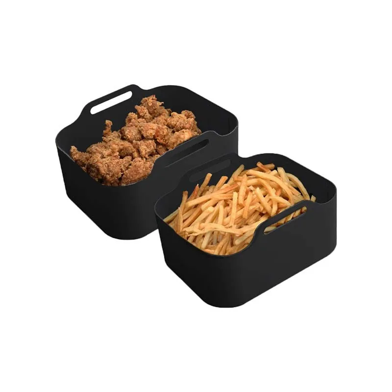 Kitchencook - SILPOT2 BLACK - Lot de 2 paniers cuisson silicone Air Fryer - miniature 3 - Zenkaa