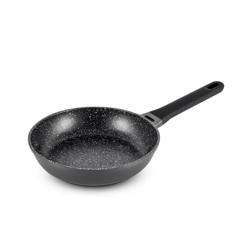 Poêle TFI En Fonte D'aluminium Effet Pierre 24cm 1.9L Anti-Adhesif - Zenkaa