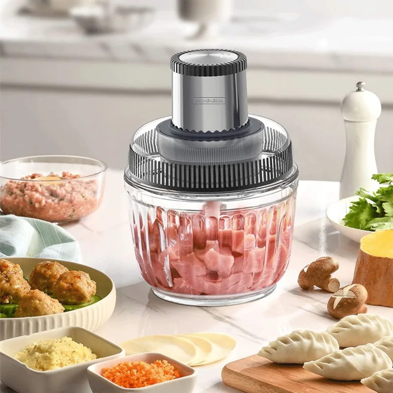 Kitchencook - 1.2.3 - Hachoir électrique 3 en 1 - 400W - 3 bols en verre - 2 vitesses - miniature 3 - Zenkaa