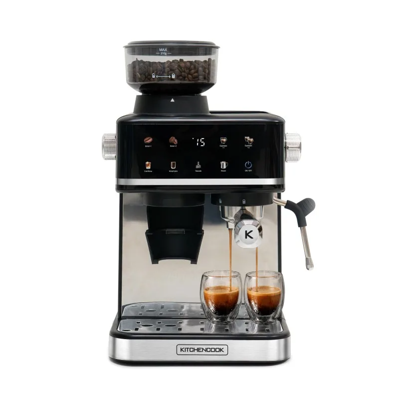 Kitchencook - Karista - Machine expresso - Broyeur à grains intégré - 20bars - Compatible Capsules et café moulu - miniature 2 - Zenkaa