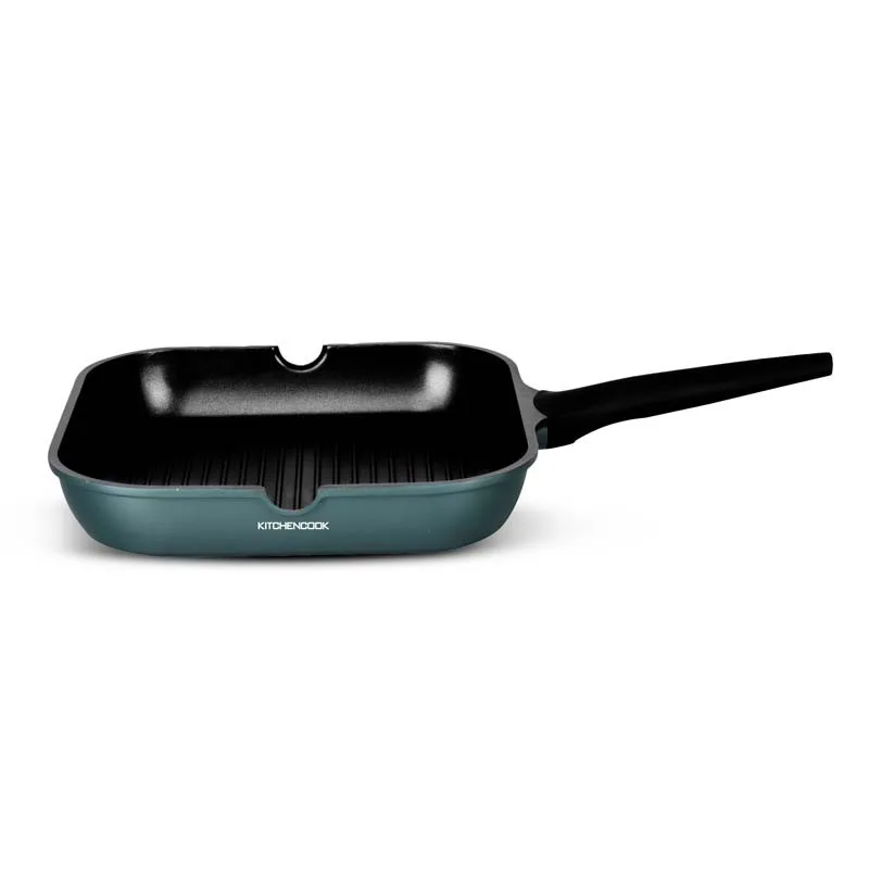 Grill fonte d'aluminium anti adhésif 28cm TFI TERRA Kitchencook - miniature 2 - Zenkaa