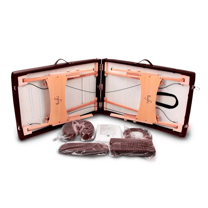 Table de massage pliante avec accessoires et housse TDM102 marron Yoghi - miniature 3 - Zenkaa