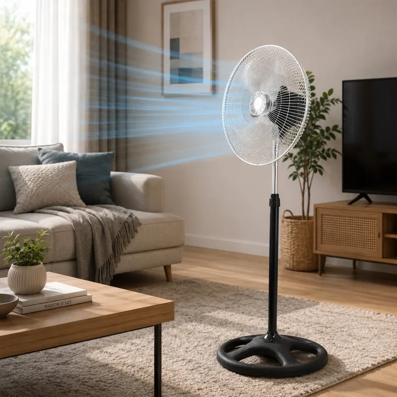 Ventilateur Modulable 3-en-1 (Pied, Bureau, Sol) 45 cm – Métal 55W - miniature 3 - Zenkaa