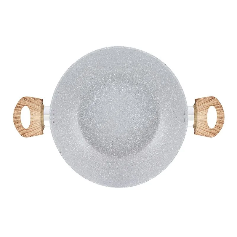 FAITOUT EN ALUMINIUM FORGÉ AVEC COUVERCLE KITCHENCOOK 28 CM STONE_FT28TFI - miniature 2 - Zenkaa