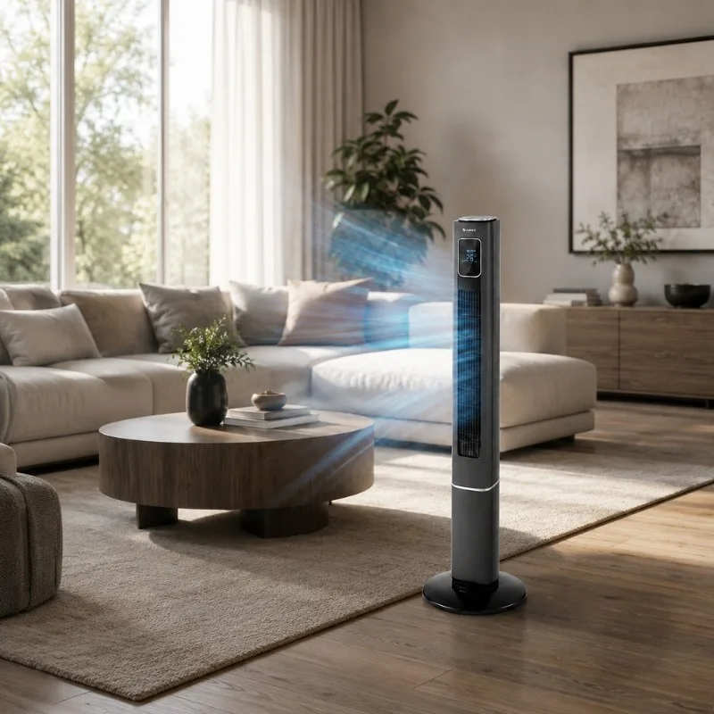 Ventilateur colonne - 50 W - 3 vitesses - Télécommande - miniature 2 - Zenkaa