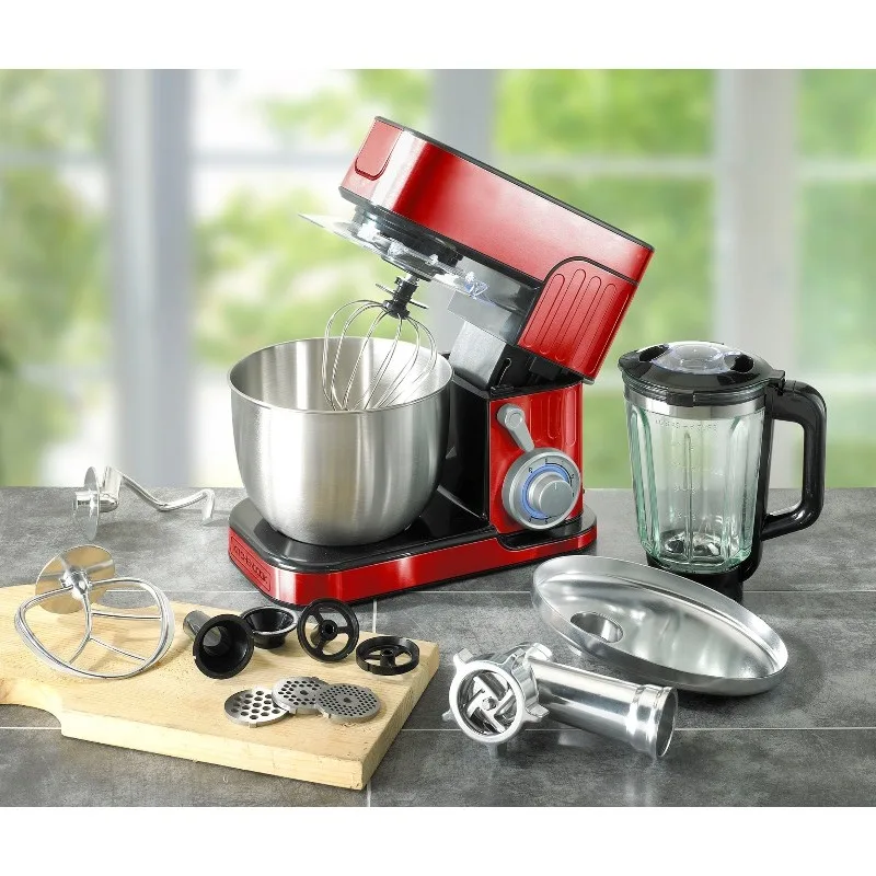 Robot pétrin 5.5L avec hachoir ANTARA PRO rouge Kitchencook - Reconditionné - miniature 2 - Zenkaa