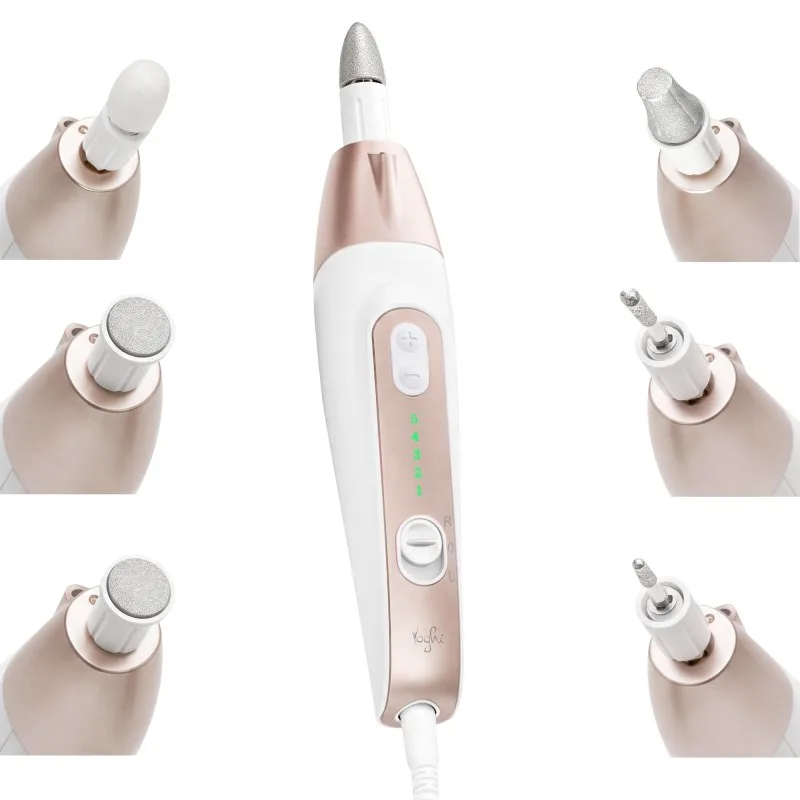 Yoghi - Nail Precision - Blanc et rose gold - Kit manucure pédicure - 7 embouts - LED - miniature 4 - Zenkaa
