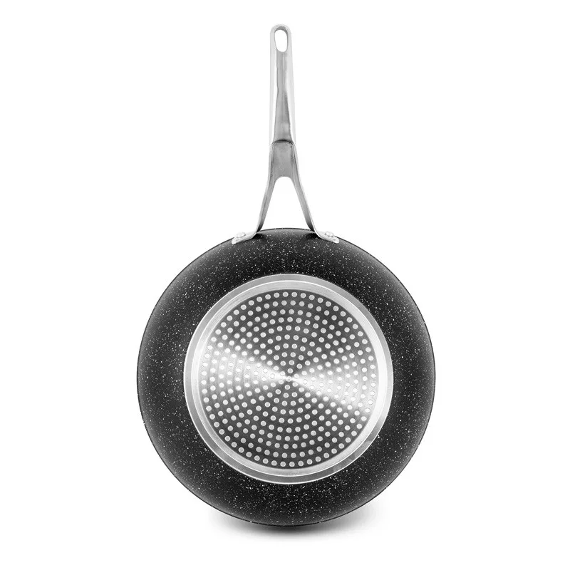 WOK ALUMINIUM FORGE 28CM 3.4L EFFET PIERRE COUVERCLE VERRE TFI HIGHT_WOK28TFI DURAND DUPONT - miniature 4 - Zenkaa