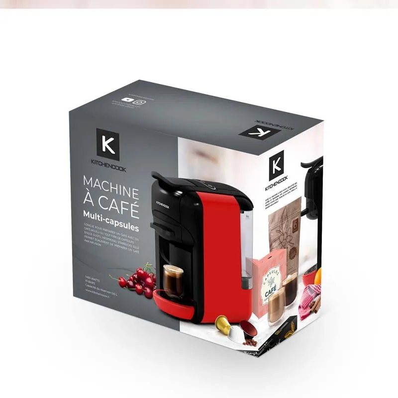 MACHINE À CAFÉ MULTI DOSETTES & CAFÉ MOULU – MULTI ROUGE KITCHENCOOK - miniature 6 - Zenkaa