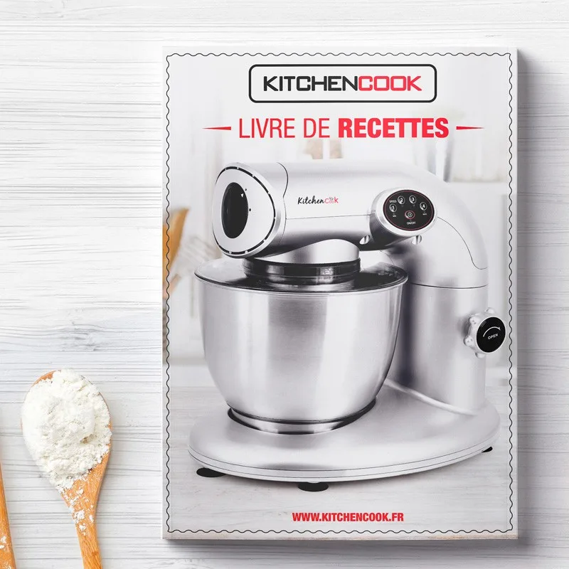 Kitchencook - Robot pâtissier AK80_SILVER - 1000 W 5 L - Kit pâtisserie - miniature 5 - Zenkaa
