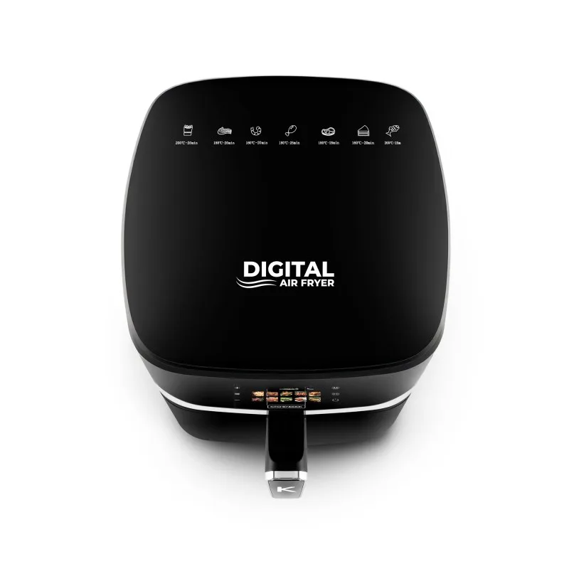 KitchenCook - AIRMED55 LED - Noir - Friteuse sans huile - 5,5 L - 10 programmes - miniature 4 - Zenkaa