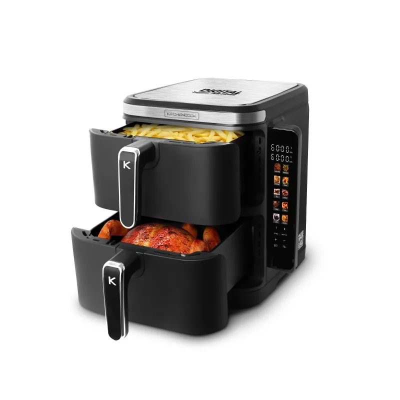 KitchenCook - AIRFLOW 12 LED - Double friteuse à air verticale 12L - 10 programmes - miniature 4 - Zenkaa