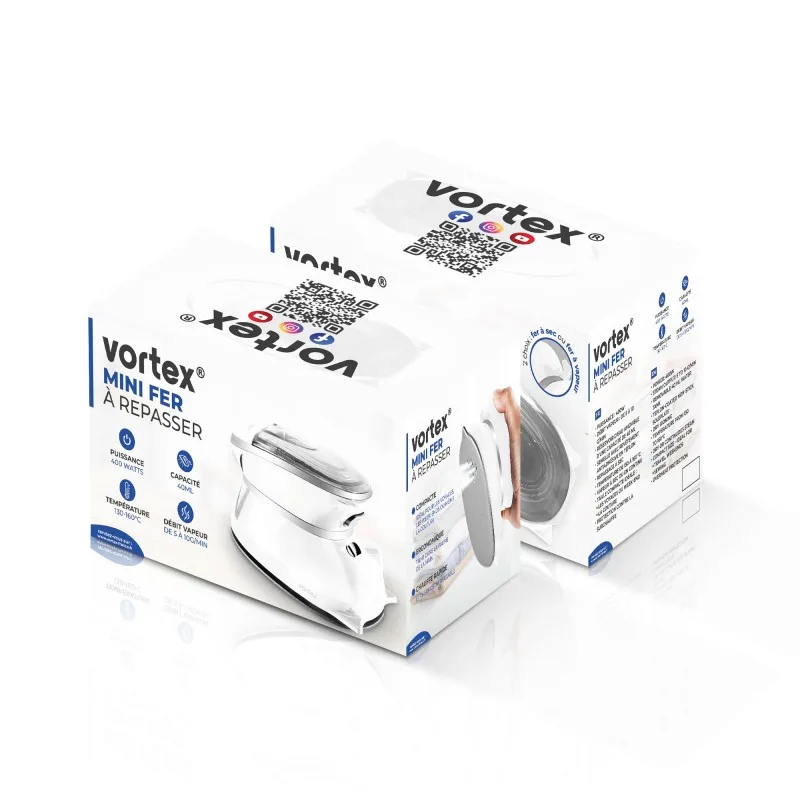 Vortex - IRON LITE WHITE - Blanc - Mini fer à repasser vapeur - 436W - Format voyage - miniature 8 - Zenkaa