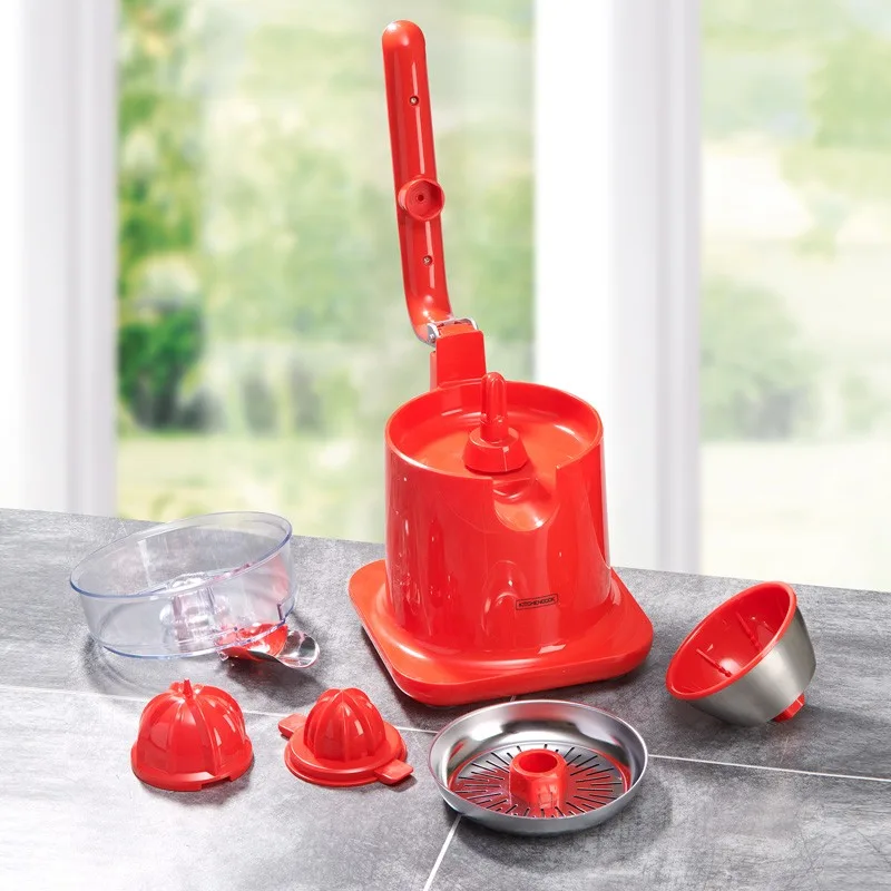 Presse agrumes double cônes et filtre en acier PRESSJUICE rouge Kitchencook - miniature 4 - Zenkaa
