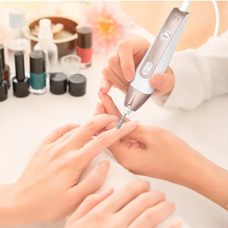 Yoghi - Nail Precision - Blanc et rose gold - Kit manucure pédicure - 7 embouts - LED - miniature 6 - Zenkaa
