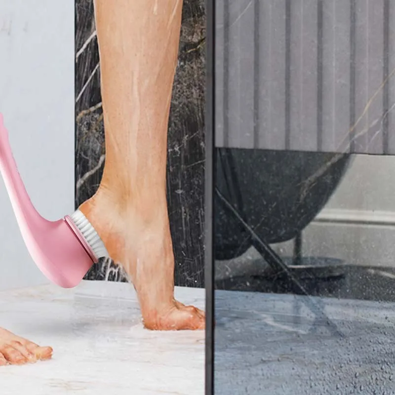 Brosse de douche électrique rose sans fil 4en1 CLEANBODY Yoghi - miniature 9 - Zenkaa