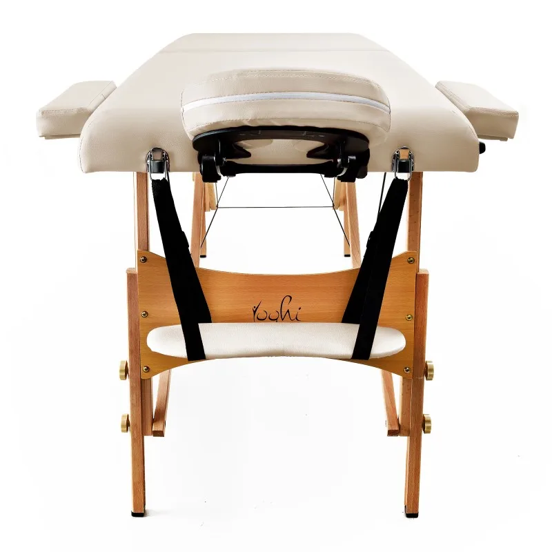Yoghi - TDM102 CREAM - Table de massage pliante 2 zones - Bois de hêtre - Dossier réglable - Housse de transport incluse - miniature 3 - Zenkaa