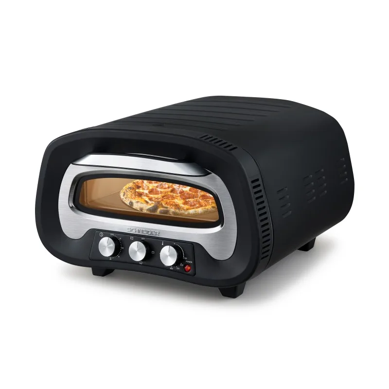 Schneider - PIERRE DE FEU SERIE Z_BLACK - Noir - Four à pizza - 2200 W - 430 °C - miniature 2 - Zenkaa