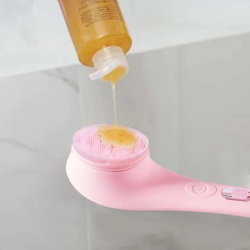 Brosse de douche électrique rose sans fil 4en1 CLEANBODY Yoghi - miniature 10 - Zenkaa