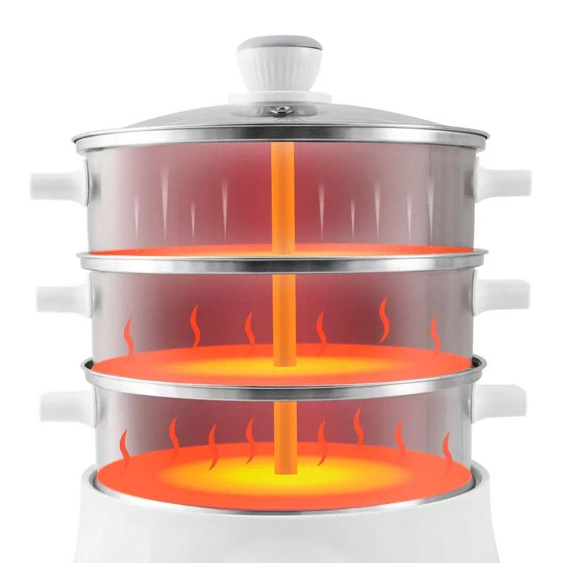 Cuiseur vapeur & couscoussier inox avec livre de recettes MULTISTEAM9 Kitchencook - Reconditionné - miniature 3 - Zenkaa