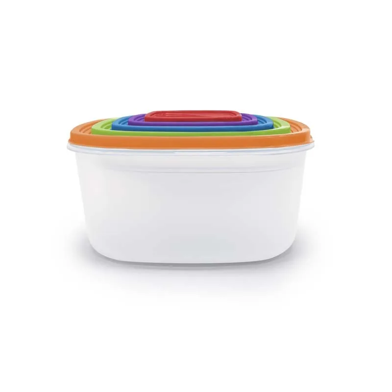 Kitchencook - KTUP5C - Multicolore - Set 5 boîtes de conservation - Empilables - Sans BPA - miniature 8 - Zenkaa