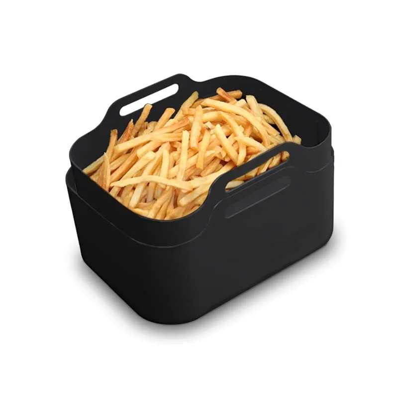 Kitchencook - SILPOT2 BLACK - Lot de 2 paniers cuisson silicone Air Fryer - miniature 6 - Zenkaa