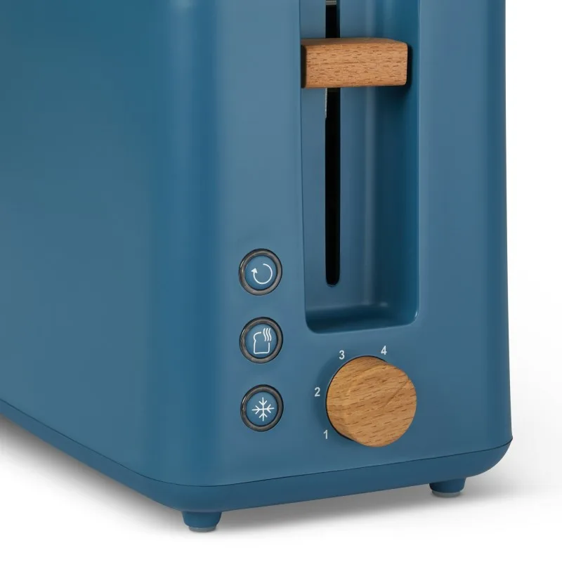 Schneider - SCTON2LBL - Grille-pain longue fente Fjord - 2 fentes - 1550 W - Bleu pétrole - miniature 3 - Zenkaa