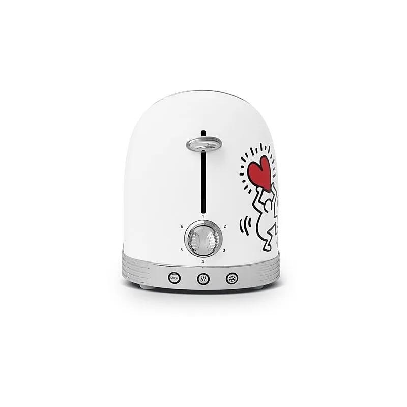 Schneider - SCTO2KTECW - Grille-pain Keith Haring 2 fentes - Tech Art blanc mat - 815 W - miniature 5 - Zenkaa