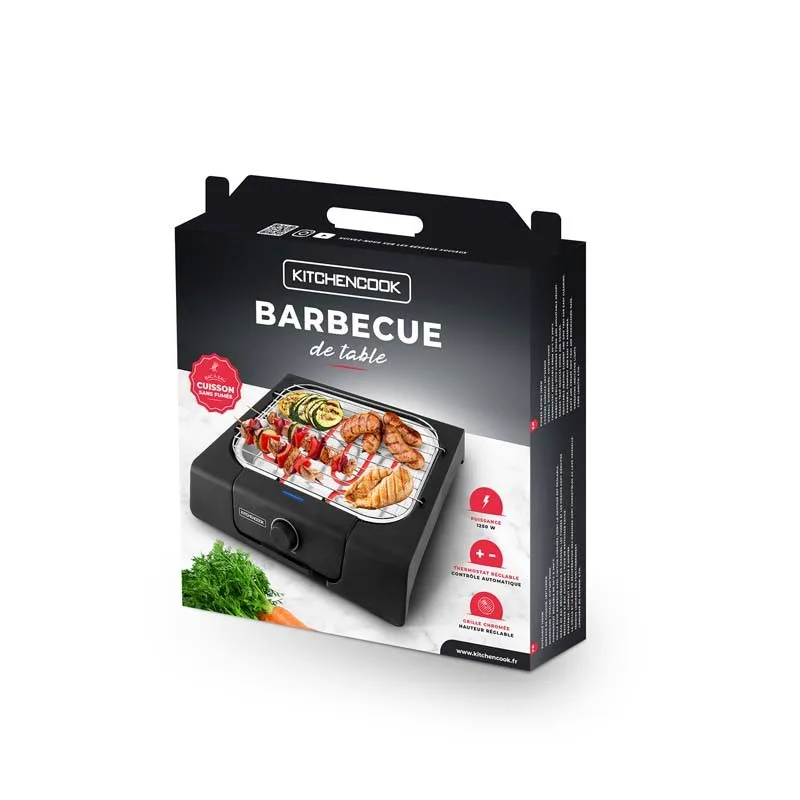Kitchencook - BBSQUARE - Barbecue de table - 1250W - Thermostat réglable - Format compact - miniature 8 - Zenkaa