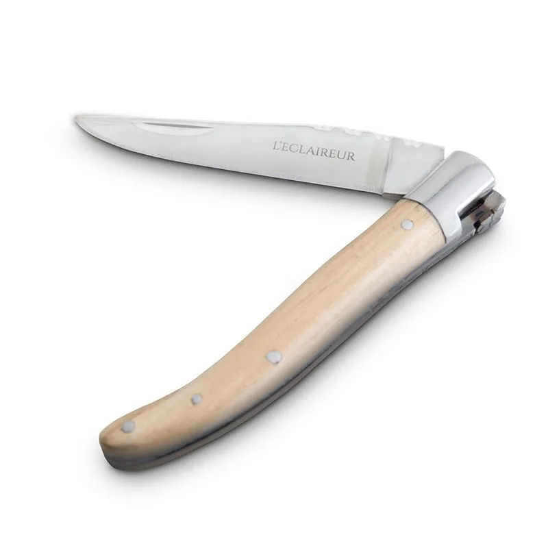 Couteau De Poche Le Dandy By L'éclaireur Bois De Genévrier - miniature 2 - Zenkaa
