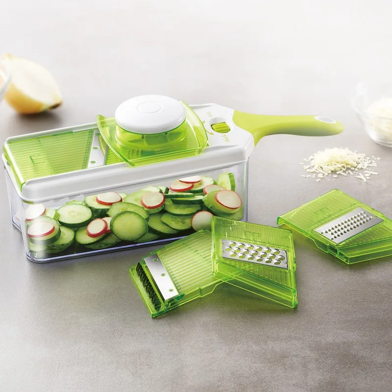 Cook'Art - SLICY_EXPRESS - Vert - Mandoline ajustable 4 en 1 - Récipient 1,5 L - Sans BPA - miniature 2 - Zenkaa