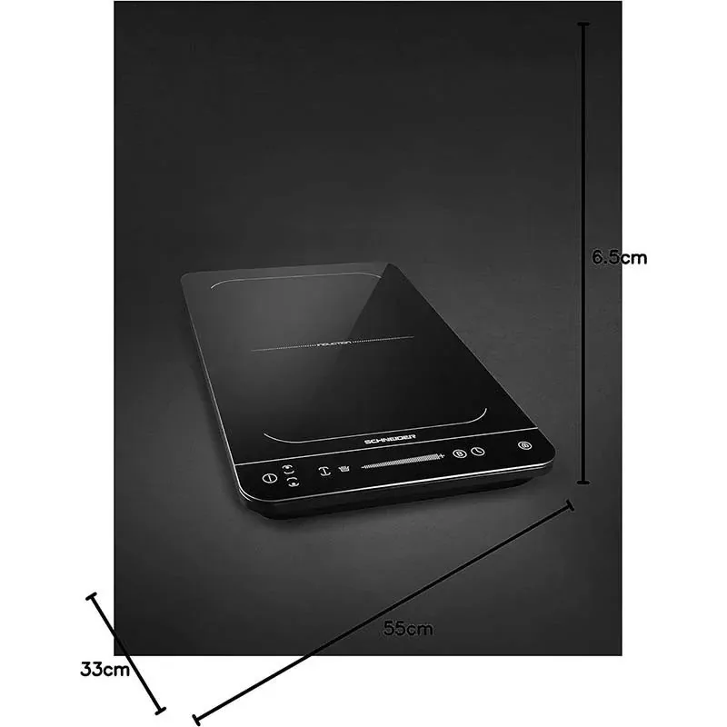 Schneider - SCIH92FB - Noir - Table induction posable 2 foyers - Zone flex - 3500 W - miniature 4 - Zenkaa
