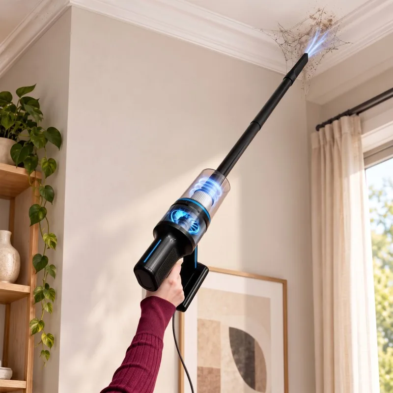 Vortex - Aspirateur balai 2en1 filaire - 400W - Filtre Hepa - Poignée ergonomique - Cordon 5m - Noir - miniature 5 - Zenkaa