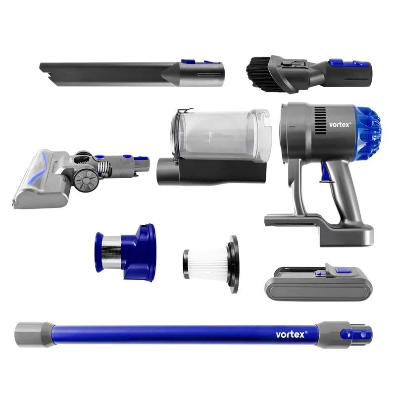 Aspirateur balai sans fil gris bleu 265w F26 VORTEX - miniature 3 - Zenkaa