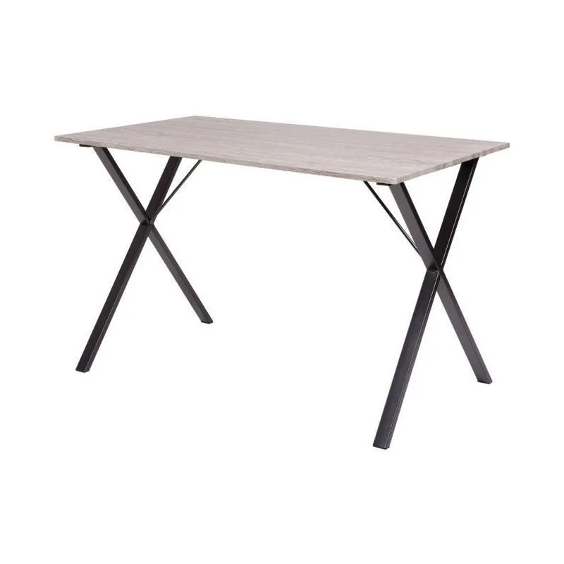 COUNTRY TABLE + 4 CHAISE - EN MDF FINITION PVC - COULEUR GRIS ET NOIR HT20C205 - miniature 4 - Zenkaa
