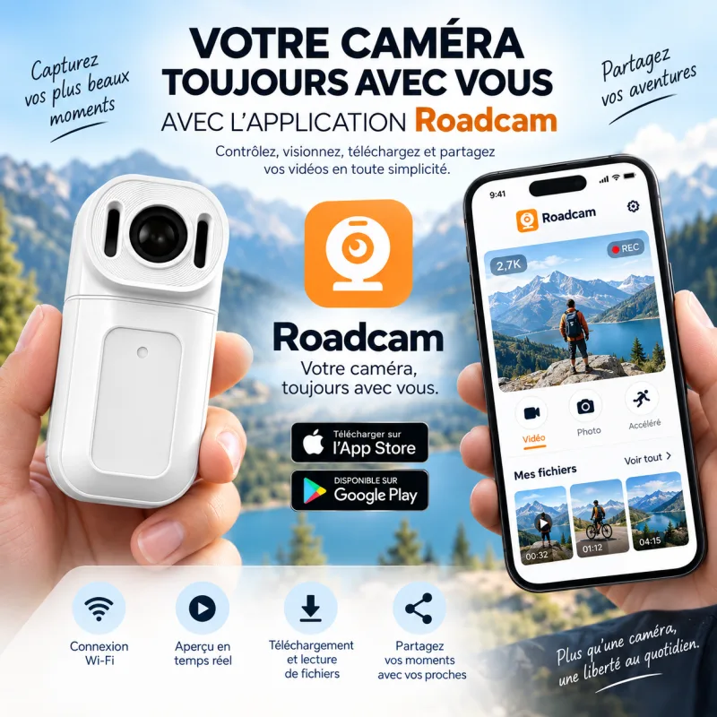 Vortex - VX CAM - Mini action caméra connectée - 2,7K - Rotation 180° - IPX6 - Portable body camera - miniature 4 - Zenkaa