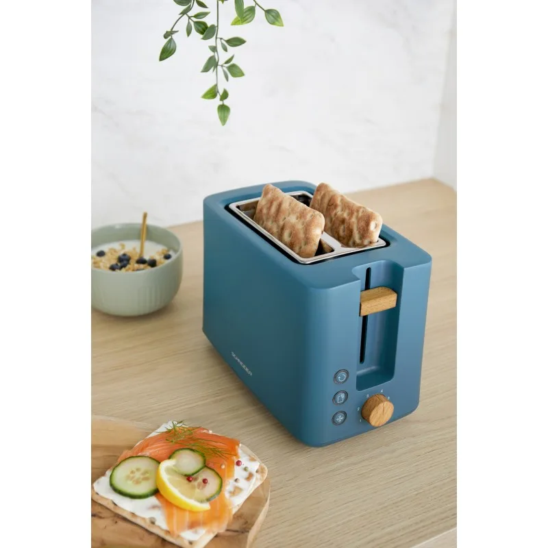 Schneider - SCTON2BL - Bleu pétrole - Grille-pain 2 fentes Fjord - 6 niveaux - 870 W - miniature 4 - Zenkaa